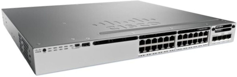 CISCO WS-C3850-24T-E Catalyst 3850 24 Port Data Ip Networking 24 Ports 1000 Mbps Smart Network Switch(White)