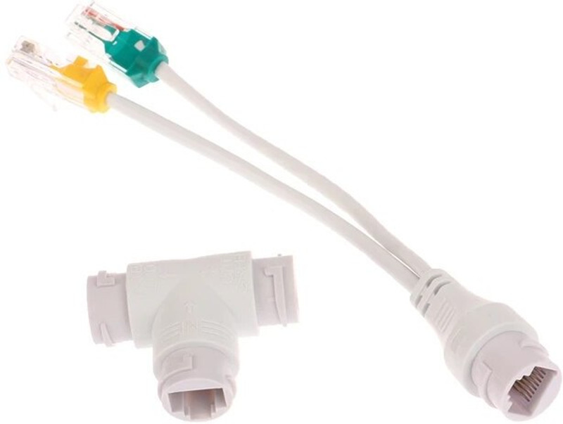 VS Mart POE OE Splitter/Multiplexer 2-in-1 cat6 ,rj45 cctv 2 Ports 100 Mbps Smart Network Switch(White)