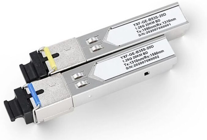 RAMEX 1.25G DDM SC Type Optical Transceiver Bidi SFP Module 1310/1550nm Single 20KM 0 Ports 1000 Mbps Unmanaged Network Switch(Silver)