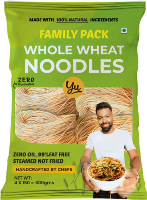 Yu Whole Wheat Family Pack Hakka Noodles(4 x 150 g)