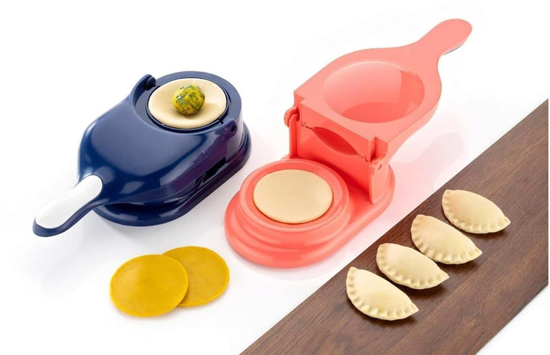 Smart Bell 2-in-1 Dumpling Press Mould | Sweet Gujiya Maker Spaghetti Maker
