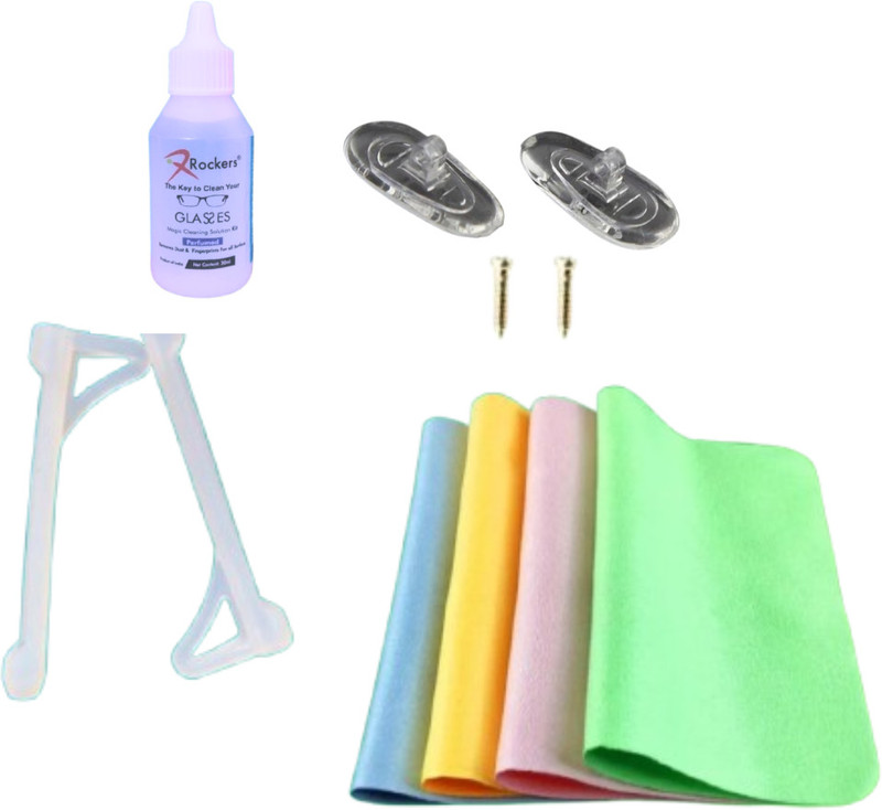 SRI SEENIVAS TRADERS Screw Driver with Microfiber cloth(4 count) And 2 Nosepad with Liquid Slide In Nose Pad