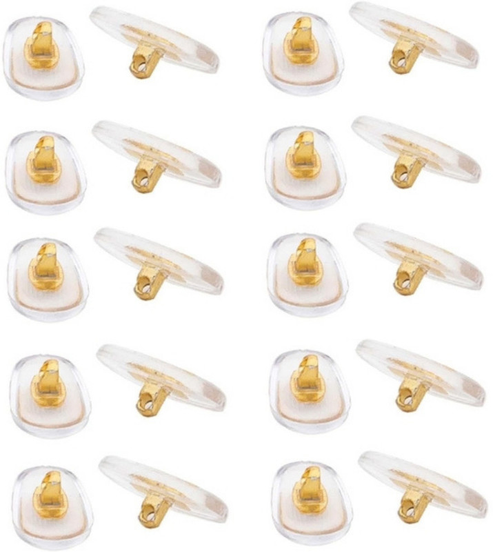 SRI SEENIVAS GOLD COVERING 5 Pairs of Golden Silicone Nose Pads Anti slip for Spectacles Glass Eye wears Screw On Nose Pad