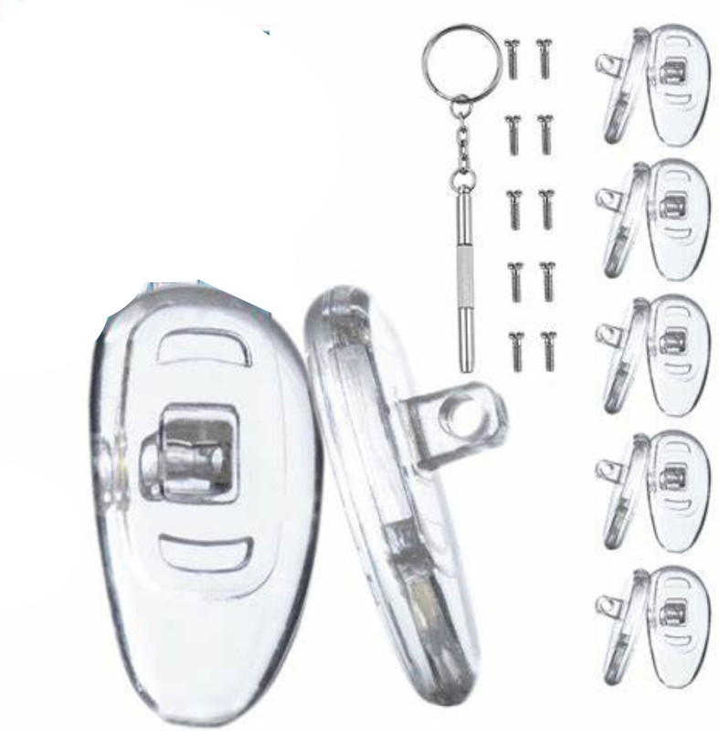 SRI SEENIVAS TRADERS Nose Pads For Spectacles, Screw (10 count) And 1 Multi functional Screwdriver Screw On Nose Pad