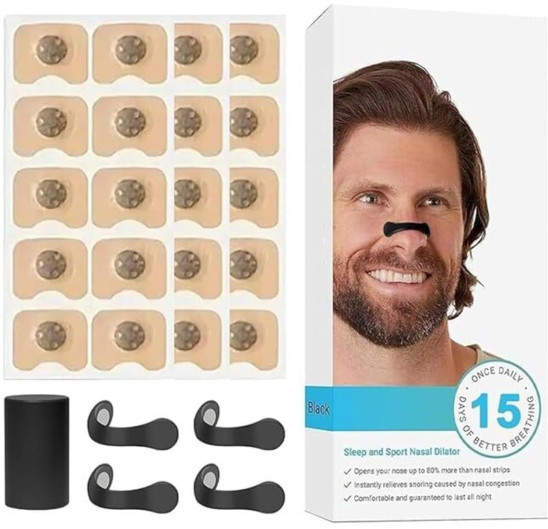 valsheri Breathing Magnetic Nasal Strips | Anti Snoring Nose Clip Skin Safe Anti-snoring Nose Shaper(Pack of 15)