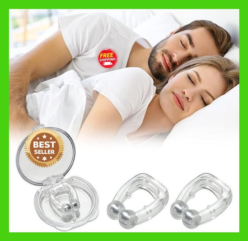 SPMYY Anti Snoring Device 2 Pcs clip peaceful sleep with silicone magnet nose clips. Nose Shaper(Pack of 2)