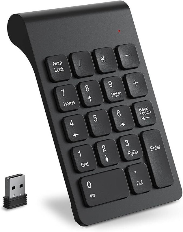 RyzCare Wireless 18-Key Numeric Keypad Wireless Number Pad(Bluetooth)