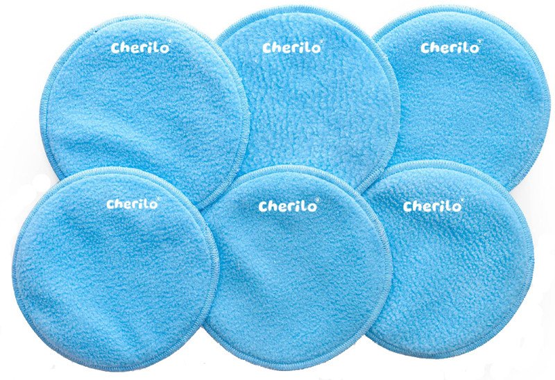 Cherilo Washable High Absorbent Maternity - Sky Blue Nursing Breast Pad(Pack of 6)