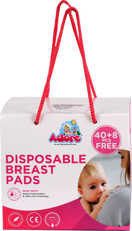 Adore PRO Super Premium Disposable Breast Pads-Best in class Absorption Capacity-48pc Nursing Breast Pad(Pack of 48)