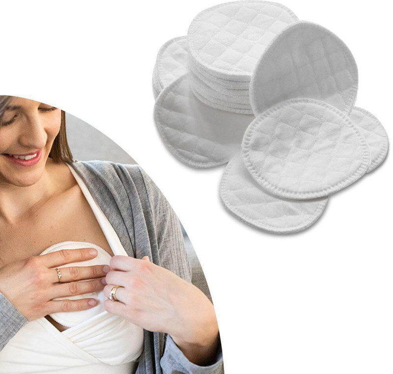 MEEOWMEE Washable Nursing Pads,Breast pads for leaking milk,maternity reusable pack of 6 Nursing Breast Pad(Pack of 6)