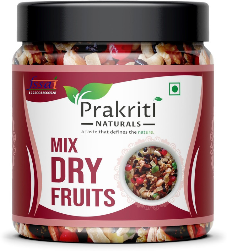 Prakriti Naturals Mix Dry Fruits | Nut Mix Almonds, Apricots, Cashews, Raisins, Kiwi, Walnuts(250 g)