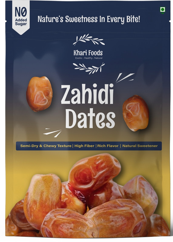 Khari Foods Premium Brown Dates, Khajur / Khajoor, Fibre Rich, Energy Booster Snacks Dates(1 x 1 kg)