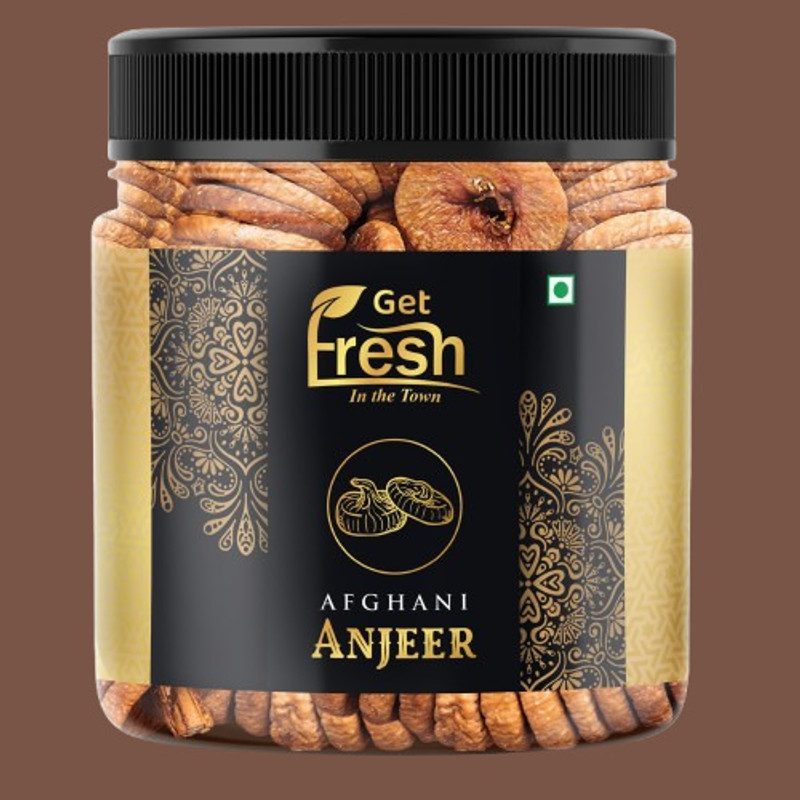 Get Fresh Afghani Anjeer 500gm | Sless Delicious Natural Figs for Everyday Nutrition Figs(1 x 500 g)