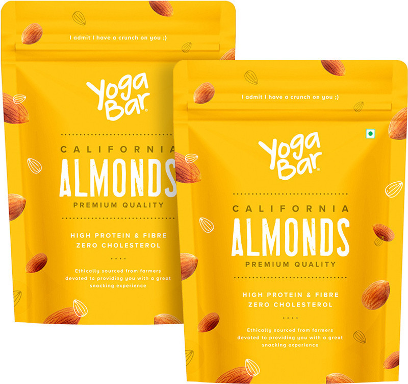 Yogabar Premium 100% Natural California Almonds(2 x 0.5 kg)