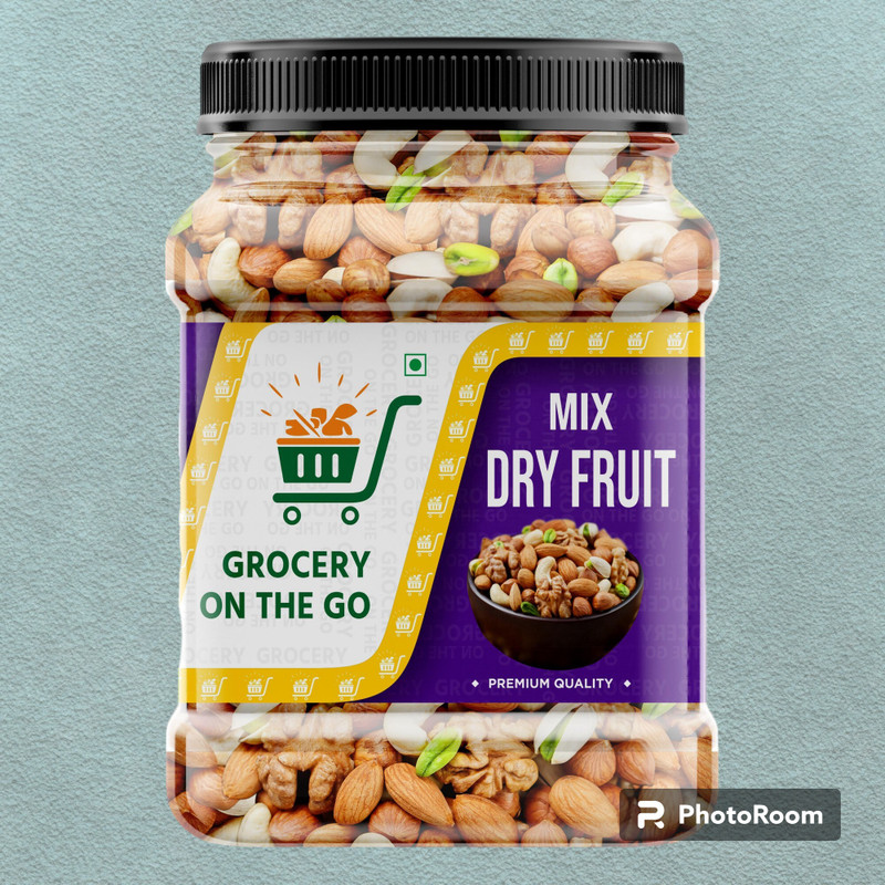 GROCERYONTHEGO 53MixDryFruits1kgCashewAlmondRaisinsWallnutsPistachiosAnjeerBlackRaisinsApricot(1 x 1 kg)