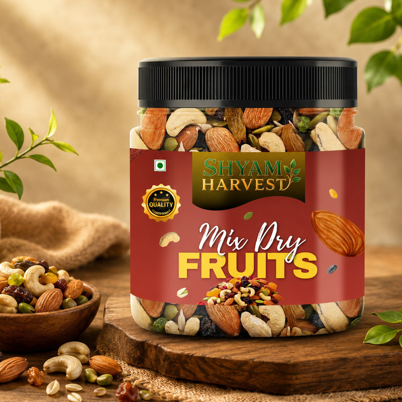 SHYAM HARVEST MIX DRYFRUITS PACK OF 500gm Assorted Nuts(1 x 500 g)