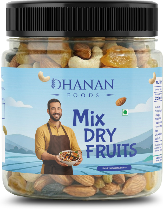 Dhanan foods Mix Dry Fruit - Panchmeva - Almonds, Apricots, Assorted Seeds & Nuts, Cashews, Dates, Raisins(1 x 1 kg)
