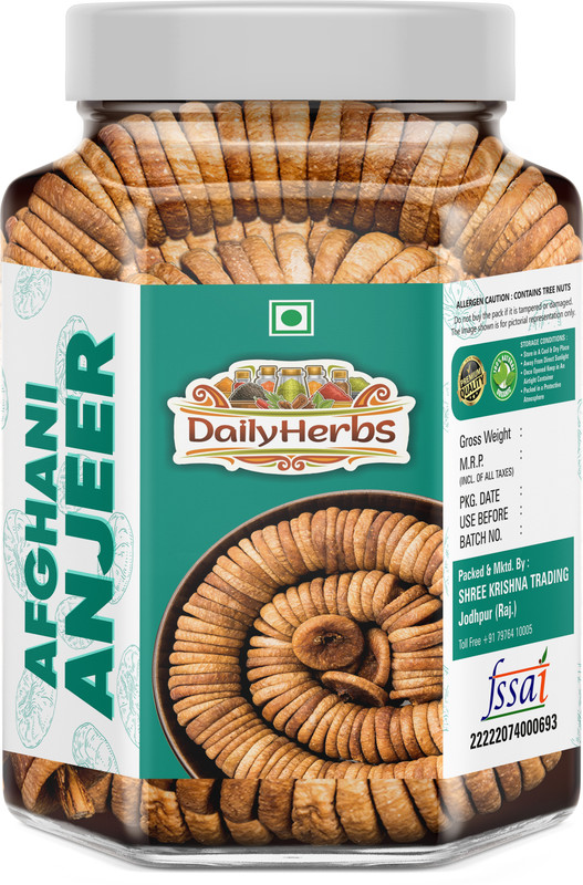 DAILYHERBS Premium Dried Afghani Anjeer/ Figs | Fresh Dried Anjeer Figs(1 x 250.01 g)