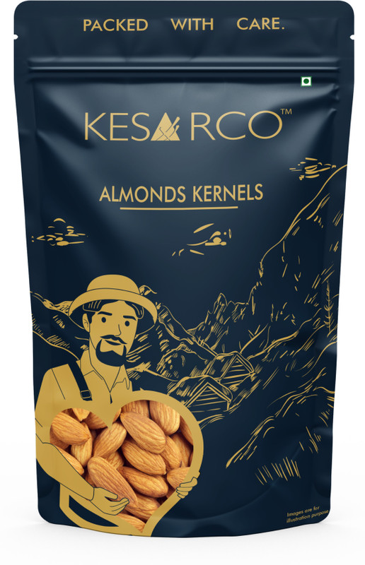 KESARCO Raw Almonds | Premium Badam Giri | Whole Almond Kernels 1 Kg Almonds(1 x 1000 g)