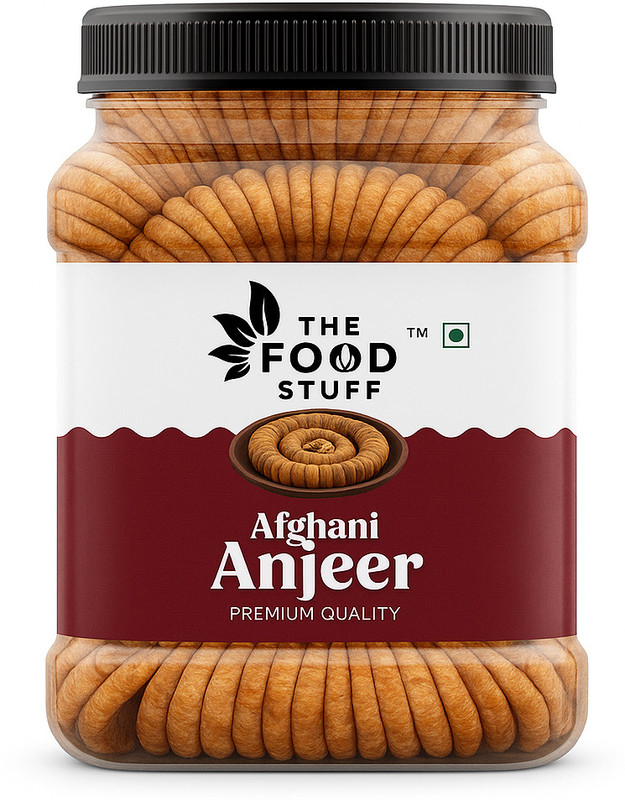 THE FOOD STUFF DRY FIGS PREMIUM ANJEER BOLD AND SOFT FIGS 1KG JAR PACK J26 Figs(1 x 1 kg)