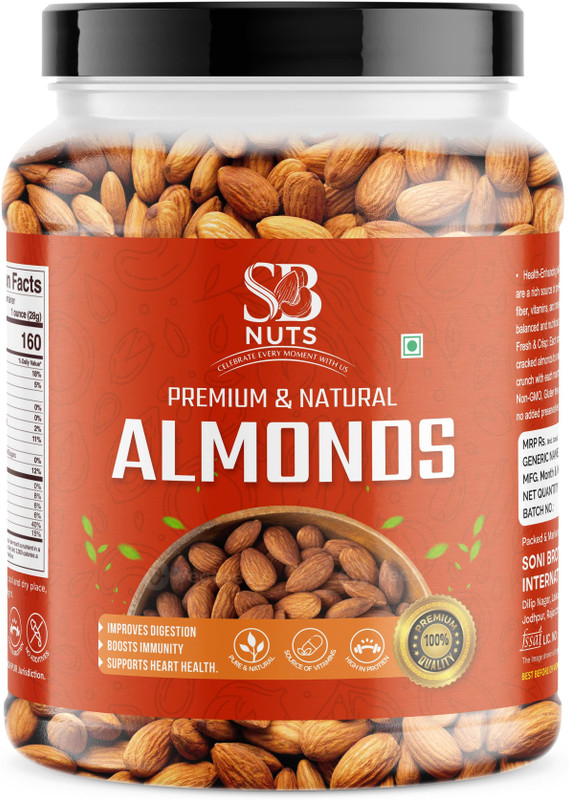 Nature Purify Premium California Almonds | Badam Giri| Whole, Raw, Natural Badam | Almonds(1 x 500 g)