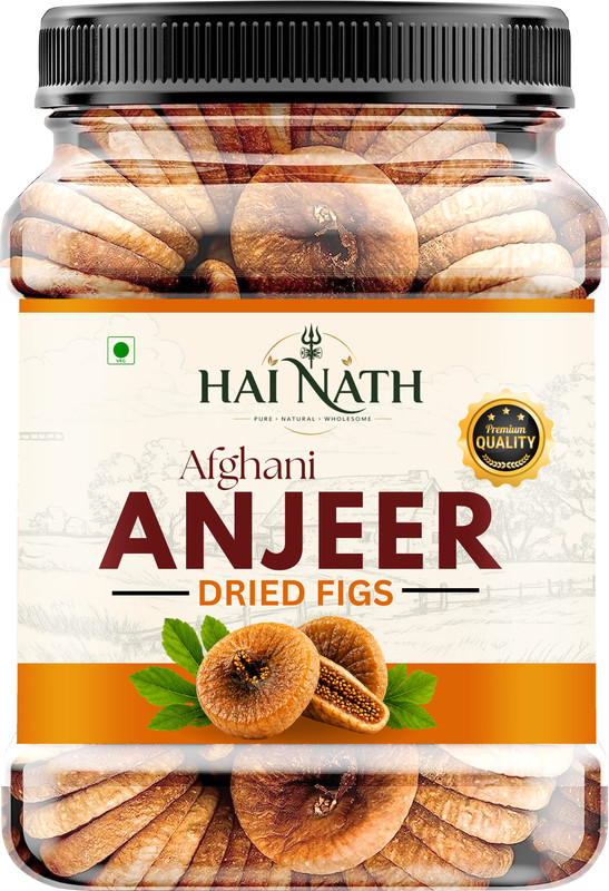 HAI NATH Premium Afghani anjeer | Dried Figs Rich in Fiber & Good For Heart | (1 x 500 g) Figs(1 x 500 g)