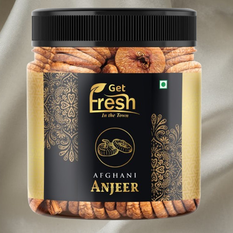 Get Fresh Afghani Anjeer 500gm | Naturally Tasty Dried Figs Snack Pack Figs(1 x 500 g)