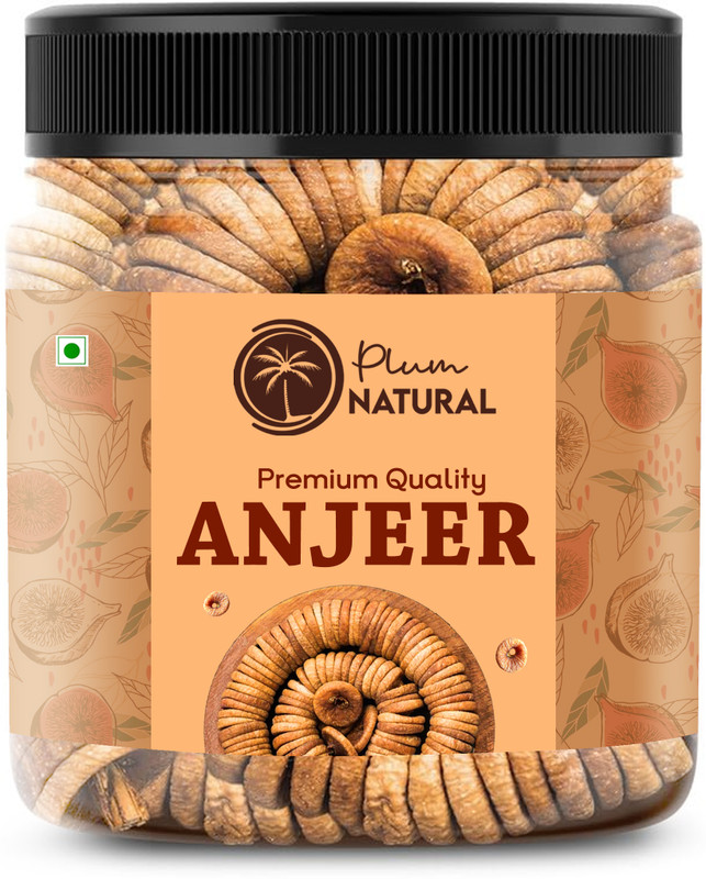 Plum Natural Premium Afghani Anjeer Dry Fruits | Dried Figs 500GM Jar Pack | Weight Loss Figs Figs(1 x 500 g)