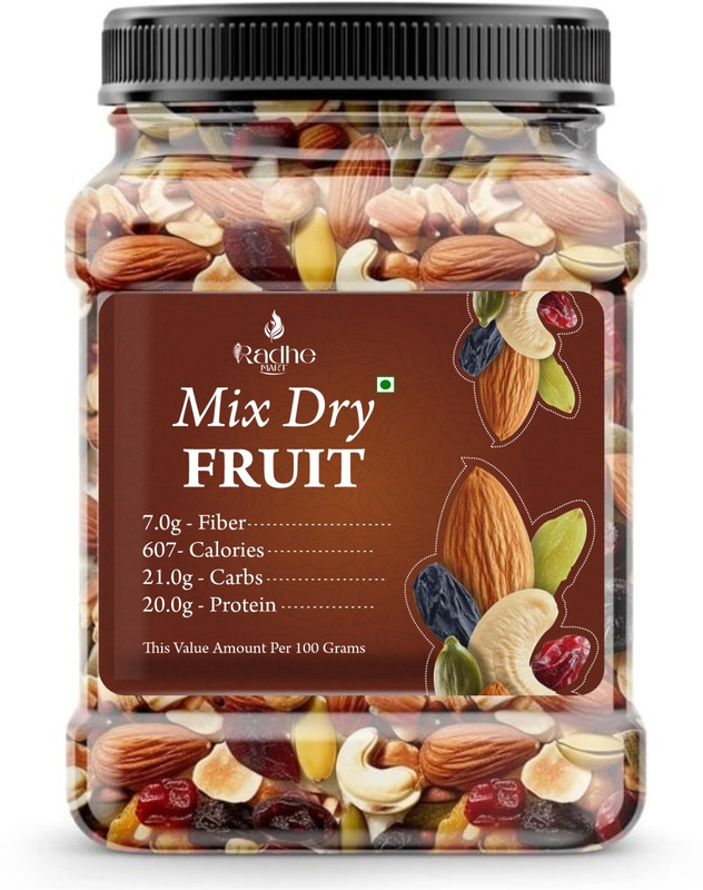 Radhe Mart Natural Premium Mix Dry Fruits |Healthy Nutmixed|(1 x 500 g)