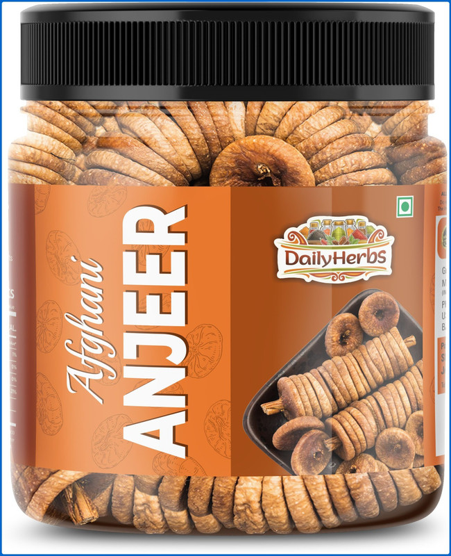 DAILYHERBS Dry fruits Afghani Anjeer | Medium Soft Figs(1 x 500 g)