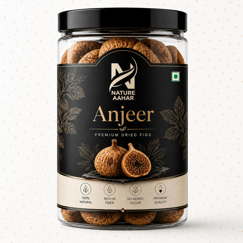 Nature Aahar Afghani Anjeer Figs (Dried Figs) Dry Fruits for Body Mass Loss, Immunity, (Figs) Figs(1 x 1 kg)