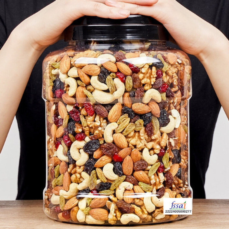 HARIYAM MixDryFruit |Natural Premium Quality Panchmeva 1KGJAR Almonds, Cashews, Raisins, Dry Dates(1 x 1 kg)