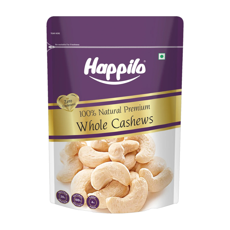 Happilo Premium Natural Whole Kaju/ Cashews(1 x 900 g)