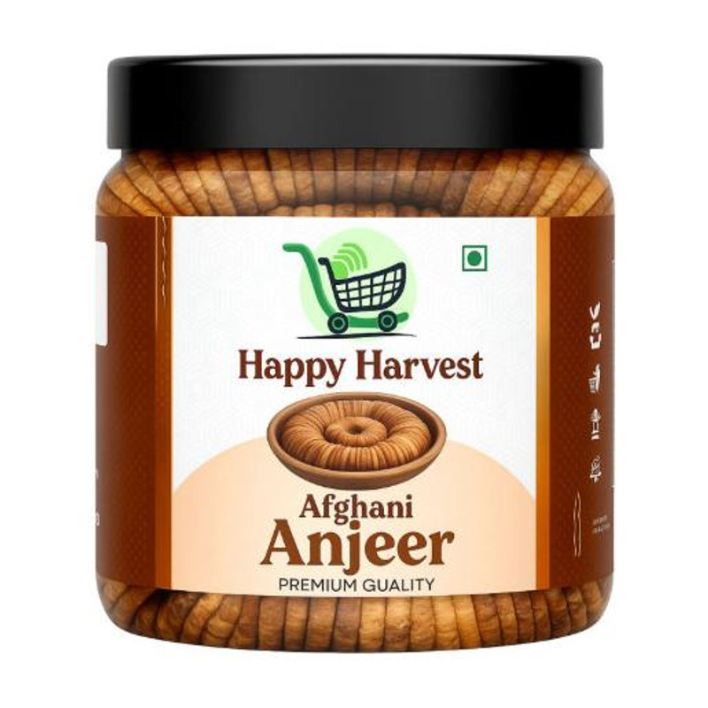 Happy Harvest Afghani Anjeer | Rich in Fiber & Nutrients | Perfect for Snacking | Dried Figs(1 x 250 g)