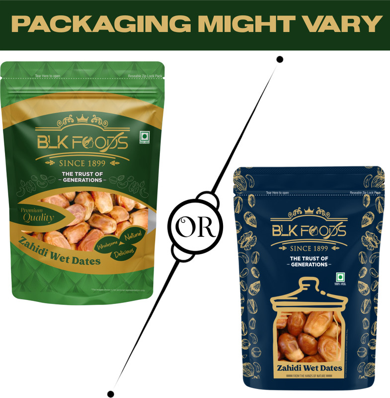 BLK FOODS Wet Brown Date | Khajoor | Aalu Khajur | Fibre Rich khayzur | Energy Booster Dates(1 x 1 kg)