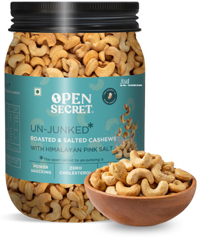 OPEN SECRET Healthy Roasted & Salted Cashews with Pink Himalayan Salt | Cashews(1 x 1000 g)