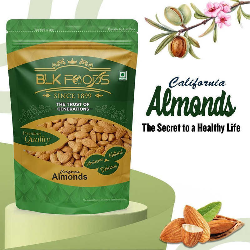 BLK FOODS Select Natural California Badam giri 1Kg Almonds(1 x 1000 g)