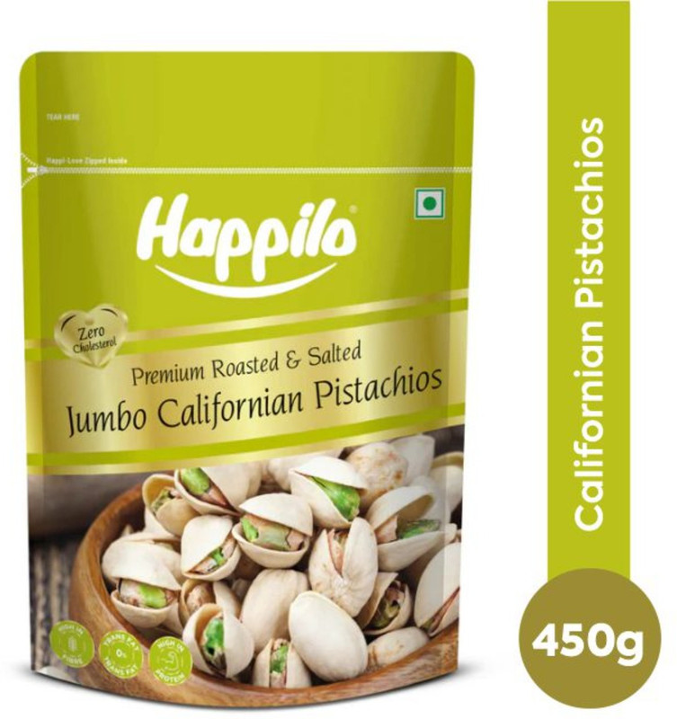 Happilo Premium Californian Roasted & Salted Pistachios(1 x 450 g)