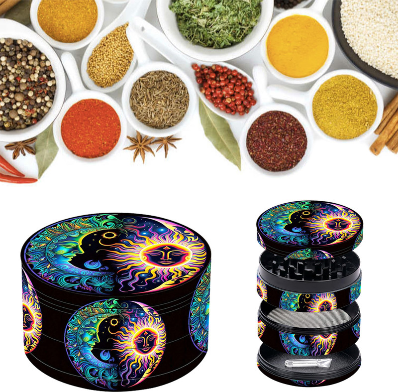 HASTHIP 4 Layer Metal Herb Grinder Spice Mill for Kitchen Use Hand Muller Grinder