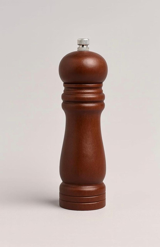 HAABBI Dark Brown Wooden Pepper Grinder for Kitchen – 6 Inch Nutmeg Grinder