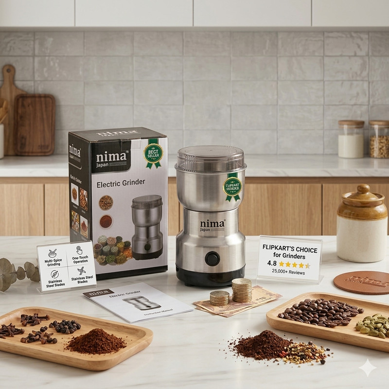 rvgroup Nima Electric Grinder for Coffee, Spices & Dry Ingredients Nutmeg Grinder