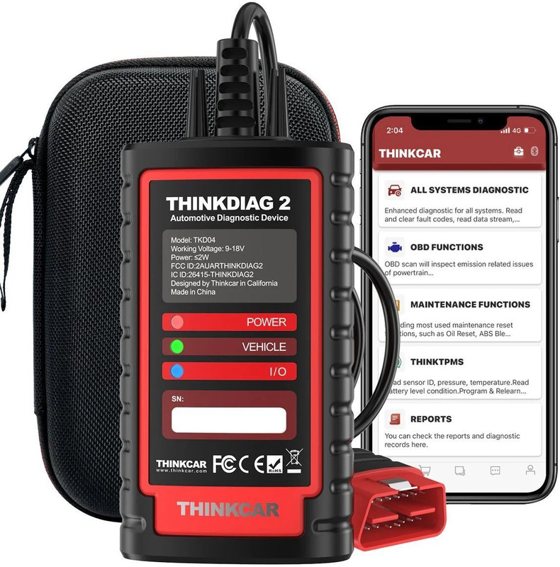 XPR3SS ThinkDiag2 OBD Bi-Directional Car Diagnostic Scanner Tool ECU Coding Android iOS OBD Reader
