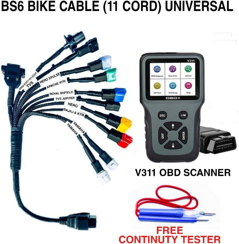 FREEFACE All BS6 Bike Cable (11 Types Cable + V311 ) work on all Bikes OBD Reader