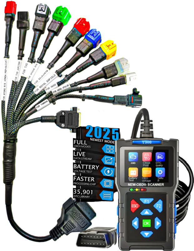 DLKW BS6-BS7 Bike Scanning Cable With T300 OBD Scanner For BS6/BS7 Bikes OBD Reader