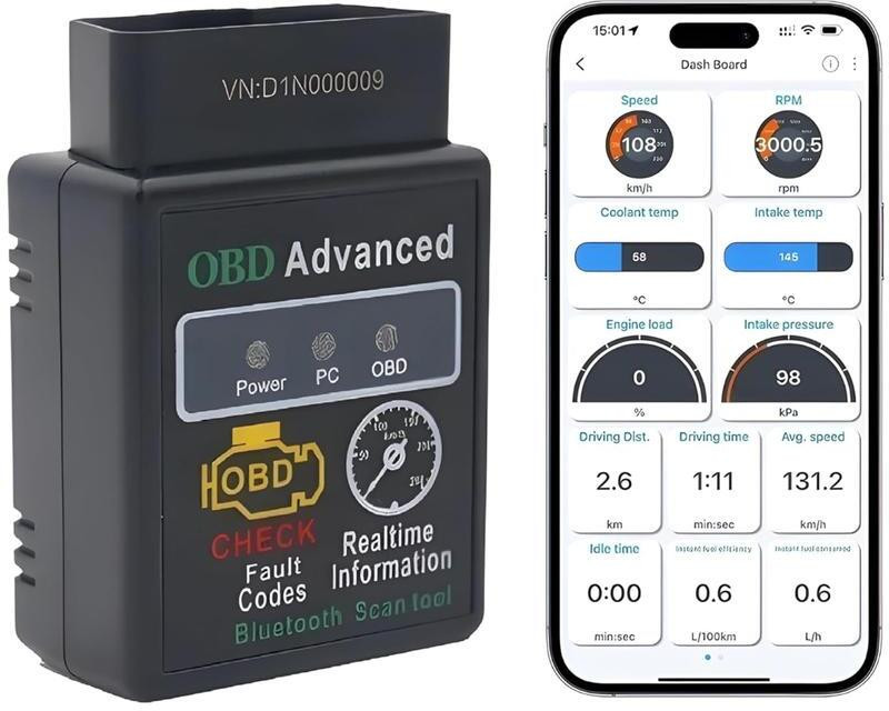 JN STORE Professional OBDII 2 Car Scanner ELM327 Bluetooth Diagnostic OBD Reader