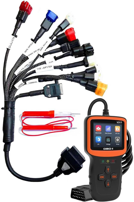 Obdking V317 OBD Scanner BS6 Bike OBD II Cable Complete Set OBD Reader OBD Interface