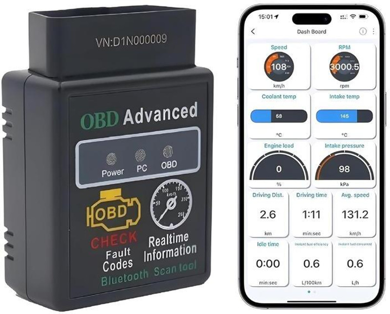 JN STORE Auto OBDII 2 OBD2 Engine Error Diagnostic Bluetooth ELM327 Tool OBD Reader