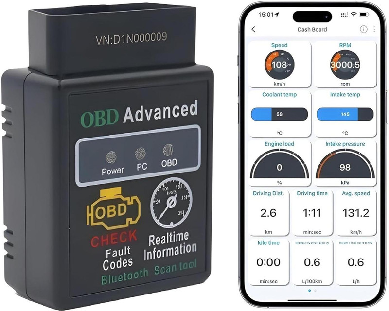 AFFITUDE AUTO Automotive OBD2 Scanner OBDII ELM 327 Engine Diagnostic Reader OBD Reader
