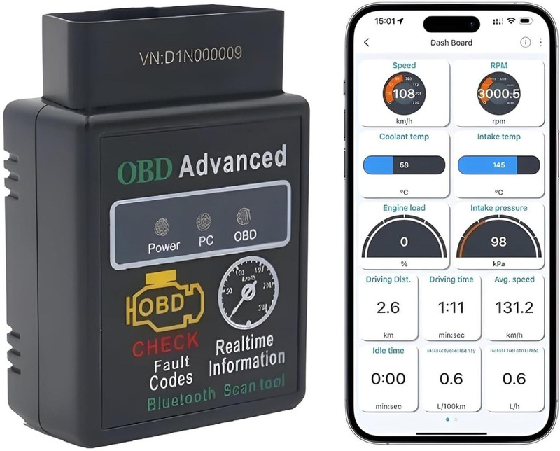 JN STORE Auto Car Error Detector OBDII 2 ELM327 Wireless Scan Tool OBD Reader