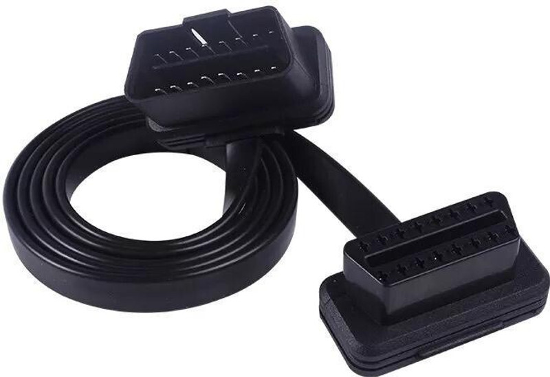 Xceptional Choice OBD2 Diagnostics cables for Flat+Thin As Noodle OBDII OBD 2 16Pin Male to Female ELM327 Diagnostic Extension Cable Connector OBD Interface